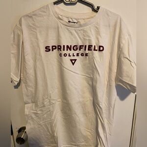 Champion White Springfield College Tee